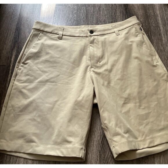 Lululemon Commission Shorts Men’s Sz 34 Sand Relaxed Fit Performance Shorts - Picture 13 of 13